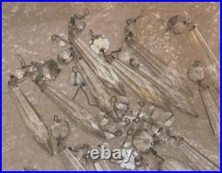 59 Vintage Chandelier Crystal Prisms Drops Octagons Lamp Parts Restoration Lot