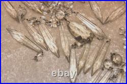 59 Vintage Chandelier Crystal Prisms Drops Octagons Lamp Parts Restoration Lot