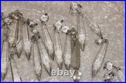 59 Vintage Chandelier Crystal Prisms Drops Octagons Lamp Parts Restoration Lot