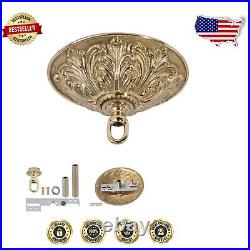 5 1/2 Antique Polished Brass Canopy Kit Complete Lighting Mounting Solution