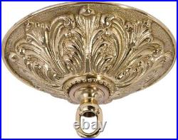 5 1/2 Antique Polished Brass Canopy Kit Complete Lighting Mounting Solution