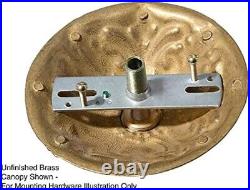 5 1/2 Antique Polished Brass Canopy Kit Complete Lighting Mounting Solution