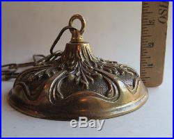 5.75 Vintage 1of4 solid Brass Bronze cap canopy ceiling lamp chandelier part