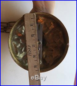 5.75 Vintage 1of4 solid Brass Bronze cap canopy ceiling lamp chandelier part