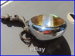 6VUNITY S-4 FOG LIGHT hot rod vintage auto 2 TWO TONE GLASS Lamp RAT ROD solid
