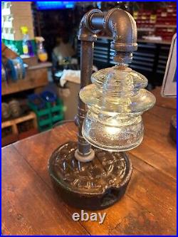 #704 Steampunk Lamp Table Lamp made from old factory parts timeless piece