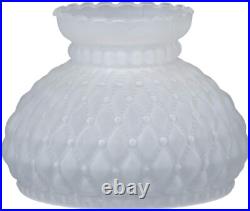 7 Inch Fitter Satin Crystal Diamond Quilted Vintage Lamp Shade Crimped Design
