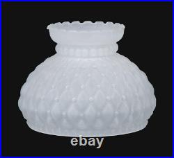 7 Inch Fitter Satin Crystal Diamond Quilted Vintage Lamp Shade Crimped Design