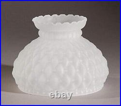 7 Inch Fitter Satin Crystal Diamond Quilted Vintage Lamp Shade Crimped Design