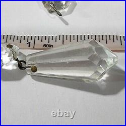 88 + 3 Vintage Octagon Glass Crystal Spear Prism Lamp Chandelier Parts Read Desc