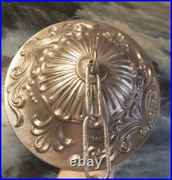 8 LG Vintage Nickel Silver ceiling Rosette Medallion Brass bronze canopy lamp