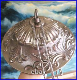8 LG Vintage Nickel Silver ceiling Rosette Medallion Brass bronze canopy lamp