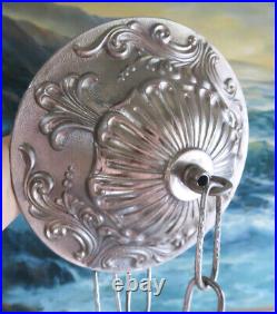 8 LG Vintage Nickel Silver ceiling Rosette Medallion Brass bronze canopy lamp