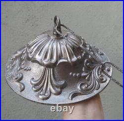8 LG Vintage Nickel Silver ceiling Rosette Medallion Brass bronze canopy lamp