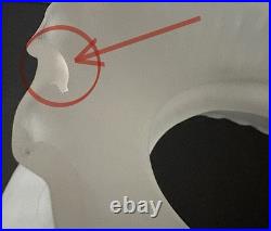 9 7/8 Fit Satin Frost Oil Kerosene Dimpled Rose Glass Lamp Shade Globe Vintage