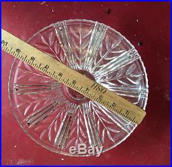 9 Antique cut crystal glass lamp bobeche Part Vintage Chandelier Victorian pin