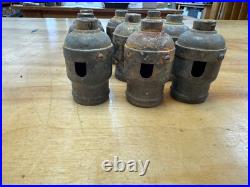 #9 Vintage, 2-Screw Mica Shells, Original Finish, lamp parts, lighting, Tiffany