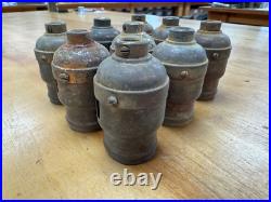 #9 Vintage, 2-Screw Mica Shells, Original Finish, lamp parts, lighting, Tiffany