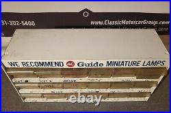 AC Guide Miniature Lamps Bulbs Full Vintage Auto Parts Service Station Cabinet