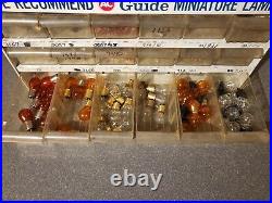 AC Guide Miniature Lamps Bulbs Full Vintage Auto Parts Service Station Cabinet