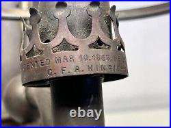 ANTIQUE VINTAGE 19 th. C. AMERICAN EAPG KEROSENE OIL STUDENT LAMP PARTS BASE