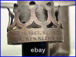 ANTIQUE VINTAGE 19 th. C. AMERICAN EAPG KEROSENE OIL STUDENT LAMP PARTS BASE