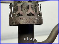 ANTIQUE VINTAGE 19 th. C. AMERICAN EAPG KEROSENE OIL STUDENT LAMP PARTS BASE
