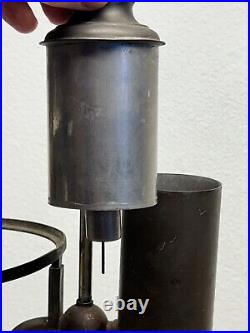 ANTIQUE VINTAGE 19 th. C. AMERICAN EAPG KEROSENE OIL STUDENT LAMP PARTS BASE