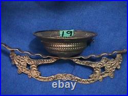 ANTIQUE Victorian HANGING Oil Lamp ORNATE Brass LIBRARY Ceiling PARTS (19F)