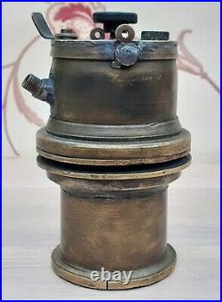 A vintage brass antique carbide miners lamp parts Carbide Lamp H 14 cm