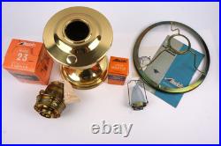 Aladdin Brass Oil Lamp Parts Lot Model 23 Base, Burner, Mantle, Lox-On Chimney