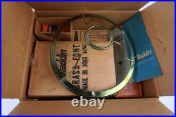 Aladdin Brass Oil Lamp Parts Lot Model 23 Base, Burner, Mantle, Lox-On Chimney