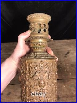 Antique 1800s JESTER FACE Mechanical Pump Carcel Moderator French Oil Lamp PARTS