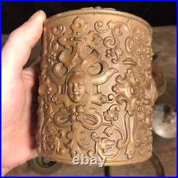 Antique 1800s JESTER FACE Mechanical Pump Carcel Moderator French Oil Lamp PARTS