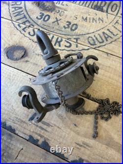 Antique 1800s Pull Down Oil Lamp Motor Mechanism Parts Hoist