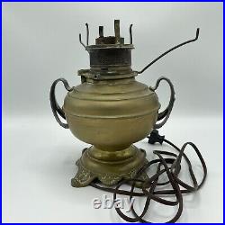 Antique 1800s The Rochester Oil Lamp Electric Working, for Fix or Parts Vintage