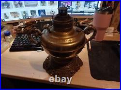 Antique 1890's THE PITTSBURGH Embossed Oil Lamp for restore or PARTS