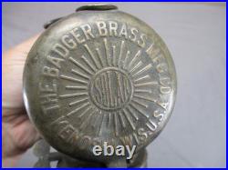Antique 1899 Badger Brass Mfg Solar Bicycle Motorcycle Carbide Lamp Light Parts