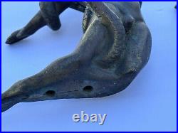 Antique 18 Century Bronze Statue Lamp Parts