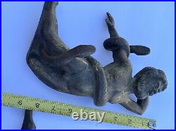 Antique 18 Century Bronze Statue Lamp Parts