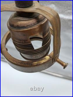 Antique 1920s Cast Iron Steel Desk Lamp Green Glass Shade Parts Repair 22