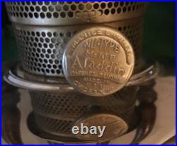 Antique 1928-30's AladdinOil ModelB Silver Finish/ Wall Mount Extra Parts/Read