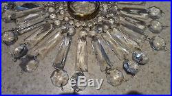 Antique 24 6 Long Antique/Vintage 4 Crystal Prisms Chandelier Lamp Parts