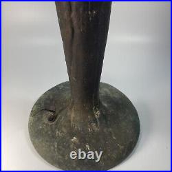 Antique 3 Socket Bronze Handel Lamp Base signed For Parts Repair