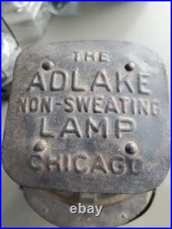 Antique ADLAKE Non-Sweating Lamp Chicago Railroad Train Switch Lantern for parts
