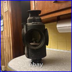 Antique ADLAKE Non-Sweating Lamp Chicago Railroad Train Switch Lantern for parts