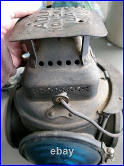 Antique ADLAKE Non-Sweating Lamp Chicago Railroad Train Switch Lantern for parts