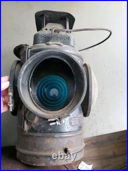 Antique ADLAKE Non-Sweating Lamp Chicago Railroad Train Switch Lantern for parts