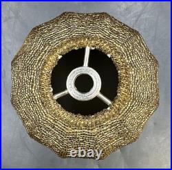 Antique ART NOUVEAU Deco Lady Dancer Metal Lamp Beaded Shade Parts Only