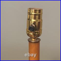 Antique Art Deco Butterscotch Bakelite Candlestick Lamp Brass Fittings Rewired